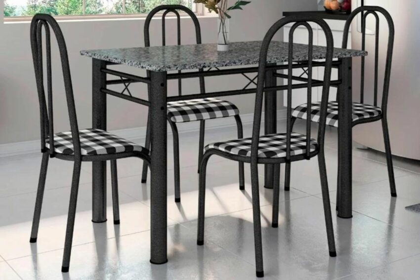 Mesa Tubular de 4 Cadeiras - Magsil Móveis