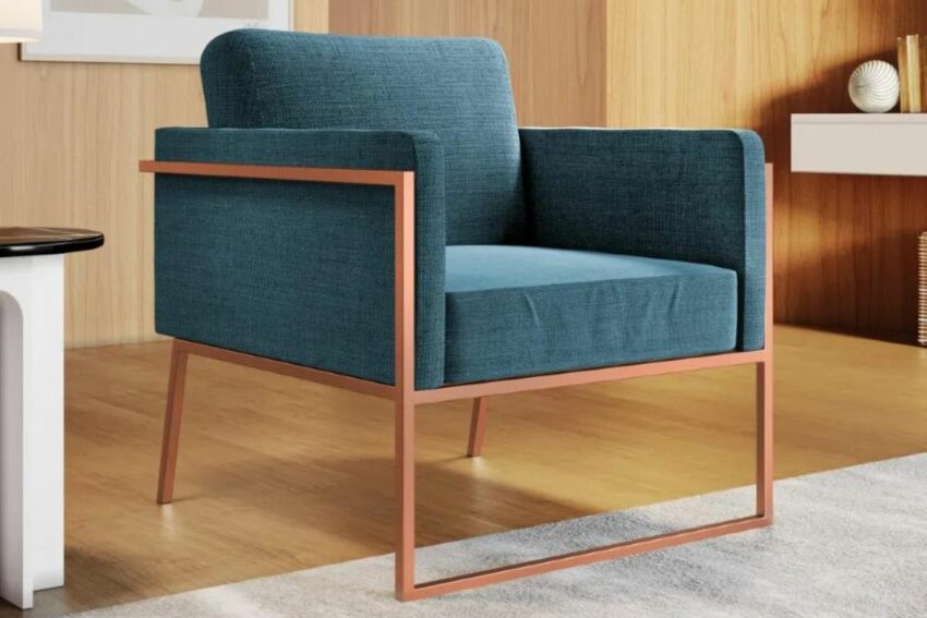 Poltrona Linear Simples e Sofisticada